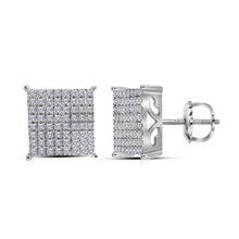 Load image into Gallery viewer, 10K White Gold Elegant Stud Earrings with Diamond with Elegant Styling - Splendid Jewellery