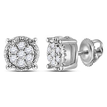 Load image into Gallery viewer, 10K White Gold Diamond Stud Earrings 1/10 Cttw - Splendid Jewellery