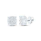 10K White Gold Diamond Stud Earrings 1/10 Cttw - Splendid Jewellery