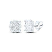 Load image into Gallery viewer, 10K White Gold Diamond Stud Earrings 1/10 Cttw - Splendid Jewellery