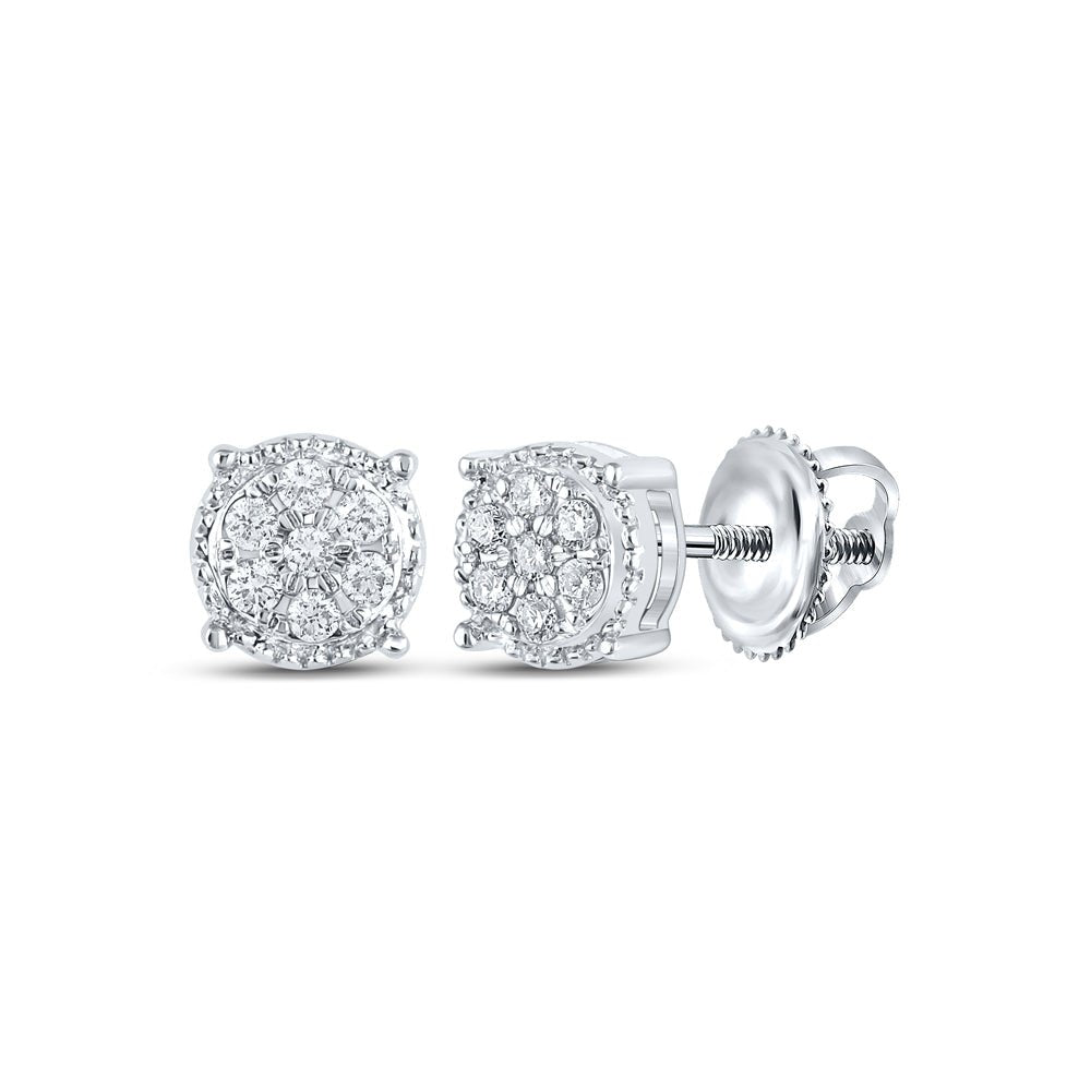 Diamond Stud Earrings in 10K White Gold Gift Edition - Splendid Jewellery
