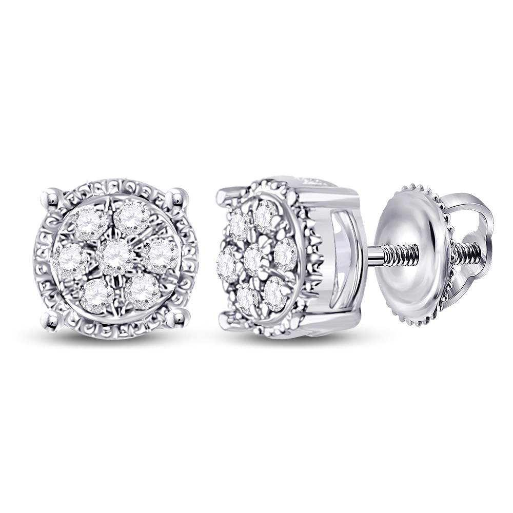 Diamond Stud Earrings in 10K White Gold Gift Edition - Splendid Jewellery