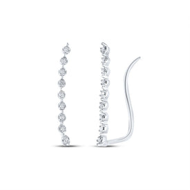 10K White Gold Gift - Ready Diamond Earrings Gift Edition - Splendid Jewellery