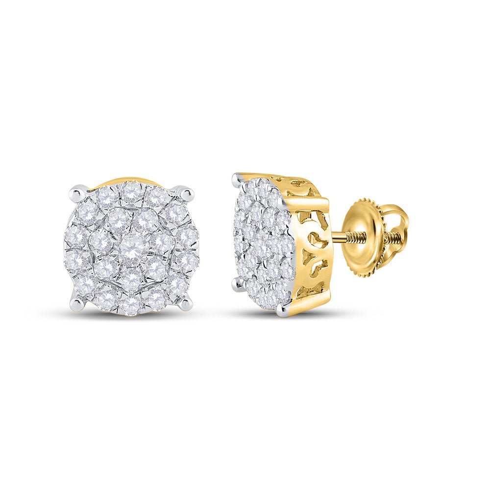 Diamond Cluster Earrings with Natural Sparkle with Fine Detail - Splendid Jewellery
