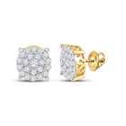 Diamond Cluster Earrings with Natural Sparkle with Fine Detail - Splendid Jewellery