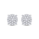 10K White Gold Diamond Earrings for Everyday Wear with Natural Sparkle - Splendid Jewellery