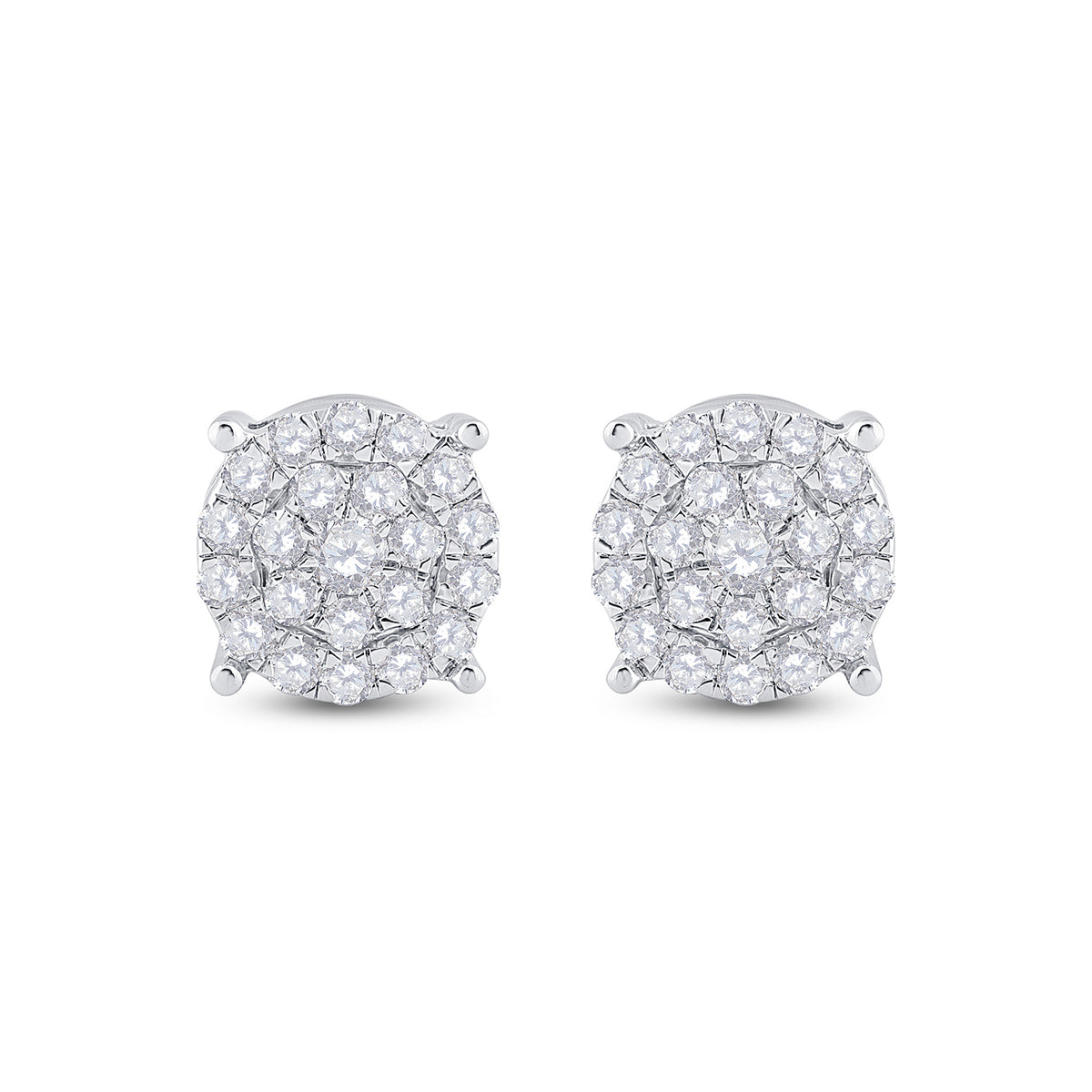 10K White Gold Diamond Earrings for Everyday Wear with Natural Sparkle - Splendid Jewellery