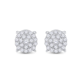 10K White Gold Diamond Earrings for Everyday Wear with Natural Sparkle - Splendid Jewellery