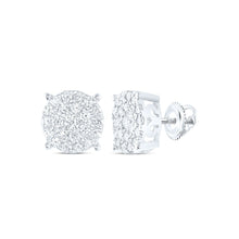 Load image into Gallery viewer, 10K White Gold Diamond Earrings for Everyday Wear with Natural Sparkle - Splendid Jewellery