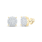 10K Yellow Gold Gift - Ready Diamond Earrings with Elegant Styling - Splendid Jewellery