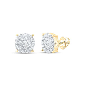 10K Yellow Gold Gift - Ready Diamond Earrings with Elegant Styling - Splendid Jewellery