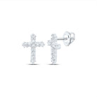 Diamond Earrings in 10K White Gold with Elegant Styling - Splendid Jewellery