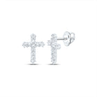 Diamond Earrings in 10K White Gold with Elegant Styling - Splendid Jewellery