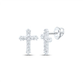 Diamond Earrings in 10K White Gold with Elegant Styling - Splendid Jewellery