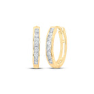 14K Yellow Gold Modern Diamond Earrings with Natural Sparkle - Splendid Jewellery