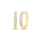 14K Yellow Gold Modern Diamond Earrings with Natural Sparkle - Splendid Jewellery
