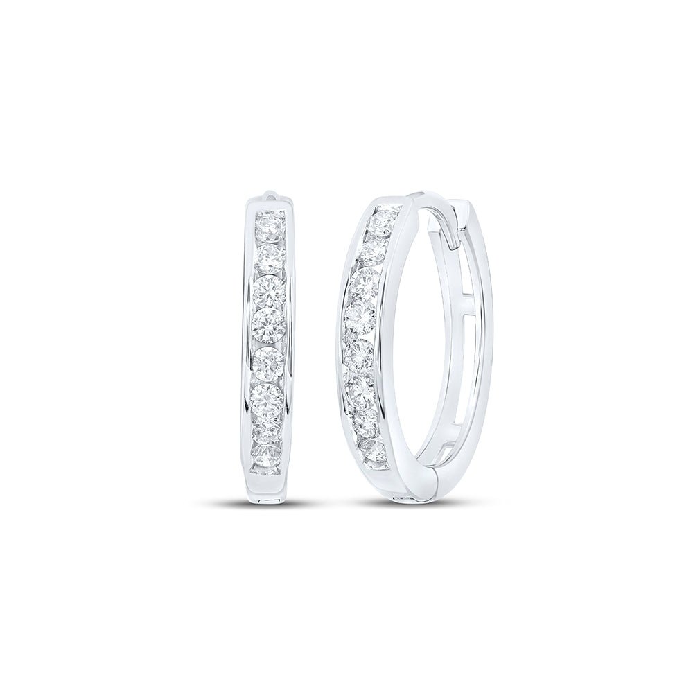 14K White Gold Diamond Earrings for Everyday Wear for Everyday Wear - Splendid Jewellery