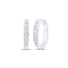 Load image into Gallery viewer, 10K White Gold Modern Diamond Earrings with Elegant Styling - Splendid Jewellery