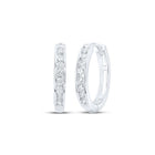 10K White Gold Modern Diamond Earrings with Elegant Styling - Splendid Jewellery