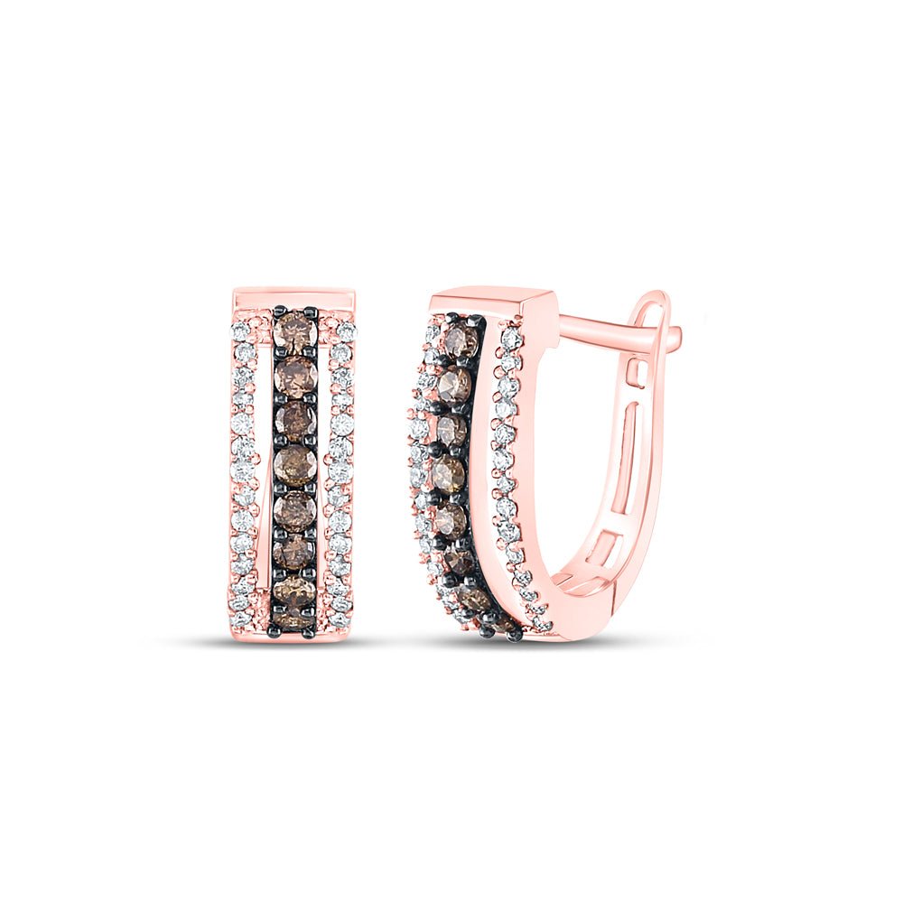 Round Diamond Hoop Earrings 1/2 Cttw - Splendid Jewellery