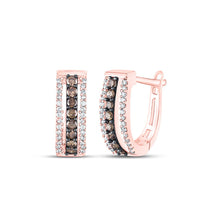 Load image into Gallery viewer, Round Diamond Hoop Earrings 1/2 Cttw - Splendid Jewellery