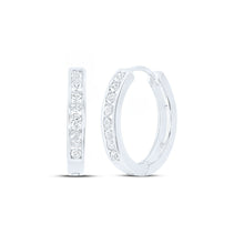 Load image into Gallery viewer, Diamond Hoop Earrings with Natural Sparkle with Elegant Styling - Splendid Jewellery