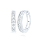 10K White Gold Diamond Hoop Earrings 1 Cttw Gift Edition - Splendid Jewellery