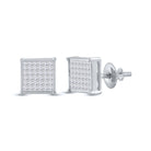 14K White Gold Princess Diamond Earrings - Splendid Jewellery