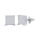14K White Gold Princess Diamond Earrings - Splendid Jewellery