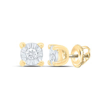 Load image into Gallery viewer, Diamond Earrings in 10K Yellow Gold with Fine Detail - Splendid Jewellery