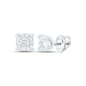 Round Diamond Earrings 1/20 Cttw - Splendid Jewellery