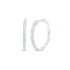 10K White Gold Luxury Diamond Hoop Earrings for Everyday Wear - Splendid Jewellery
