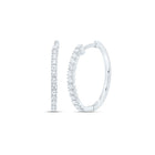 10K White Gold Luxury Diamond Hoop Earrings for Everyday Wear - Splendid Jewellery