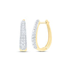 10K Yellow Gold Diamond Earrings for Everyday Wear for Everyday Wear - Splendid Jewellery