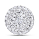 14K Yellow Gold Princess Diamond Womens Princess Fashion Halo Cluster Pendant 1/2 Cttw - Splendid Jewellery