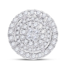 Load image into Gallery viewer, 14K Yellow Gold Princess Diamond Womens Princess Fashion Halo Cluster Pendant 1/2 Cttw - Splendid Jewellery