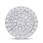 14K Yellow Gold Princess Diamond Womens Princess Fashion Halo Cluster Pendant 1/2 Cttw - Splendid Jewellery