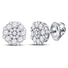 Round Diamond Earrings in 14K White Gold Gift Edition - Splendid Jewellery
