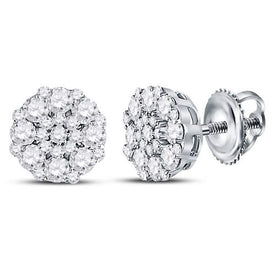Round Diamond Earrings in 14K White Gold Gift Edition - Splendid Jewellery