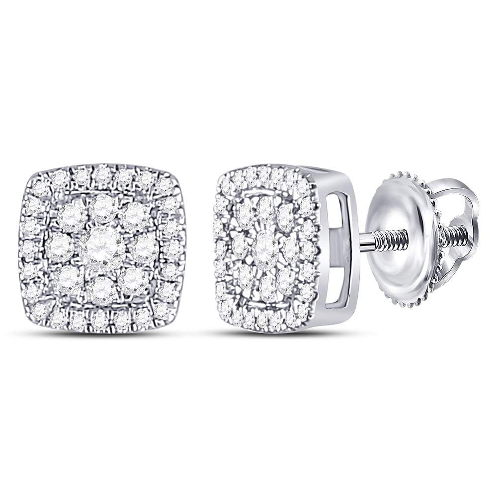 Round Diamond Cluster Earrings 1/4 Cttw Gift Edition - Splendid Jewellery