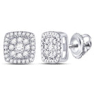 Round Diamond Cluster Earrings 1/4 Cttw Gift Edition - Splendid Jewellery
