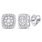 Round Diamond Cluster Earrings 1/4 Cttw Gift Edition - Splendid Jewellery