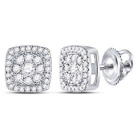 Round Diamond Cluster Earrings 1/4 Cttw Gift Edition - Splendid Jewellery