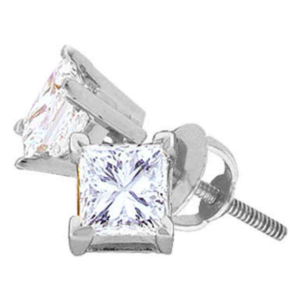 Princess Diamond Stud Earrings 5/8 Cttw - Splendid Jewellery