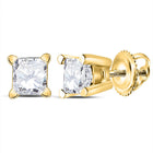 14K Yellow Gold Luxury Diamond Stud Earrings with Elegant Styling - Splendid Jewellery