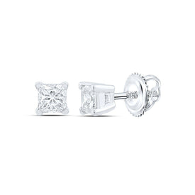 14K White Gold Gift - Ready Diamond Earrings with Natural Sparkle - Splendid Jewellery