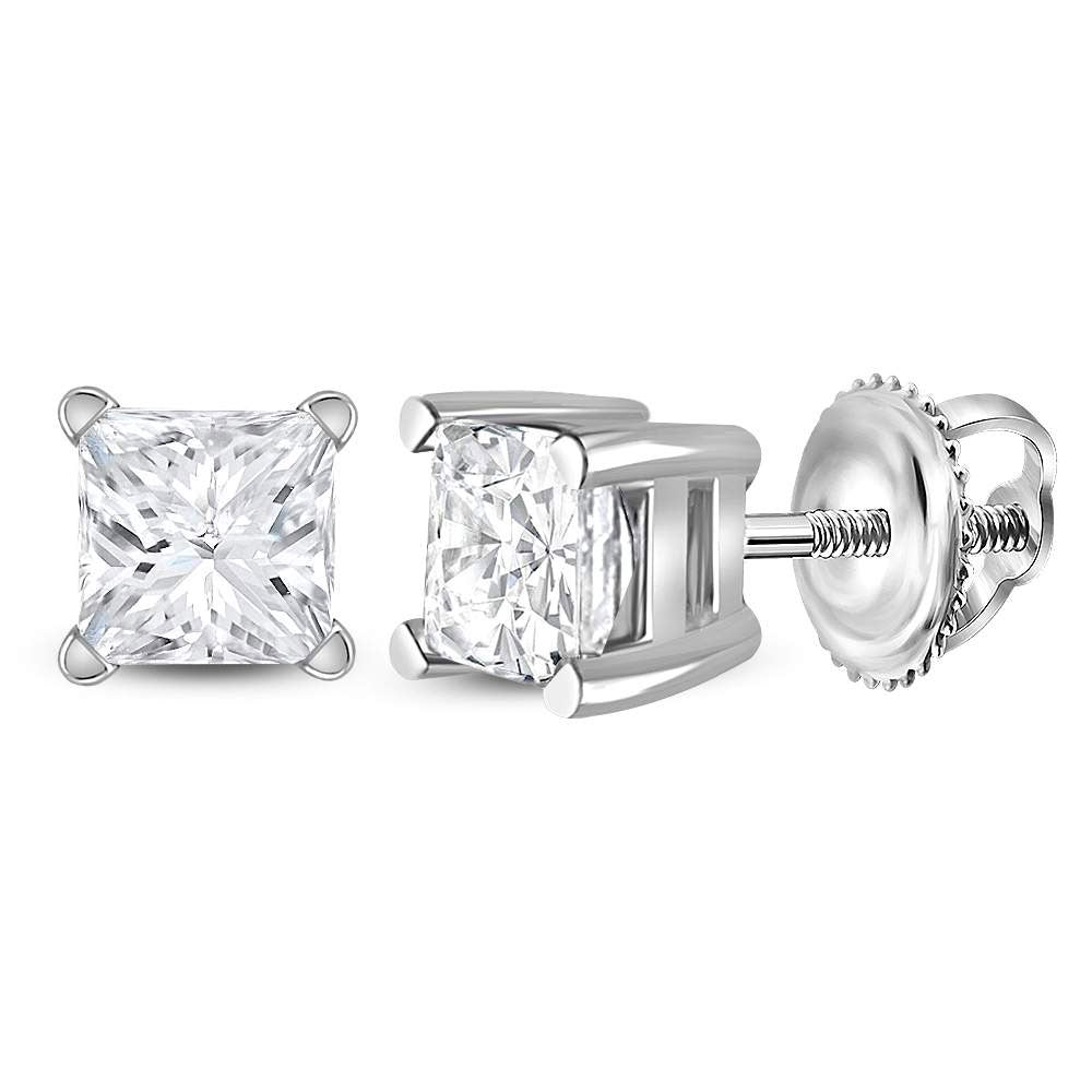 14K White Gold Luxury Diamond Stud Earrings Gift Edition - Splendid Jewellery