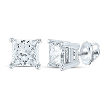 Load image into Gallery viewer, Princess Diamond Stud Earrings 1 13/8 Cttw - Splendid Jewellery