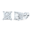 Princess Diamond Stud Earrings 1 13/8 Cttw - Splendid Jewellery