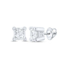 14K White Gold Modern Diamond Earrings with Natural Sparkle - Splendid Jewellery